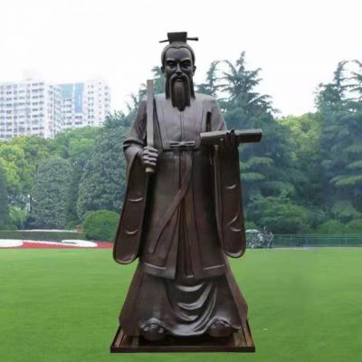 玻璃钢古代人物仿铜雕塑 广场摆件